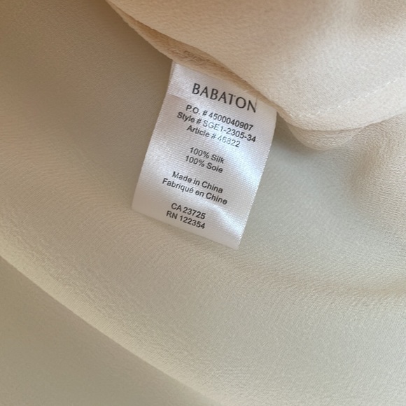 Babaton Beau Blouse in Cream 100% silk size xxs - Picture 5 of 6